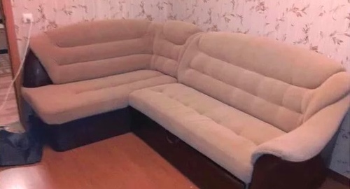 Перетяжка углового дивана. Минусинск